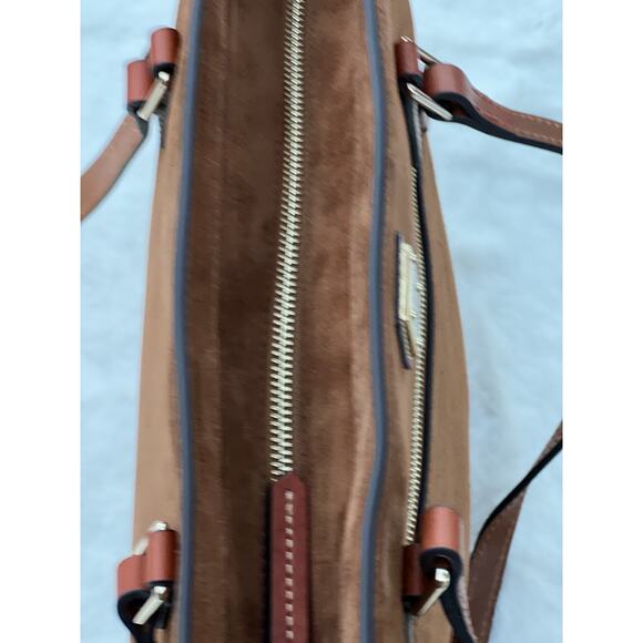 Dooney & Bourke Suede Shopper Amber bag Shoulder Bag caramel A384646 - Picture 6 of 7
